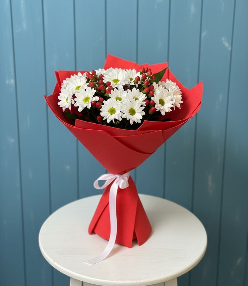 Букет цветов из: Хризантемы в Мирный Самарская область