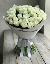 Букет 35 Белых роз в Мирный Самарская область