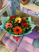 Букет цветов из:  Герберы, Хризантемы и Альстромерии #REPLACE_PRED# Мирный Самарская область