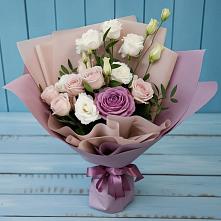 Букет цветов из:  Розы и Лизиантусы в Мирный Самарская область