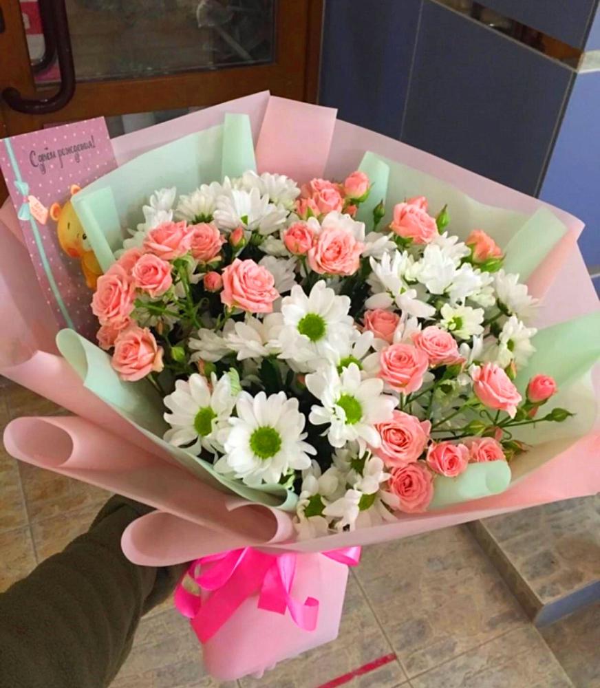 Букет цветов из: Розы и Хризантемы в Мирный Самарская область