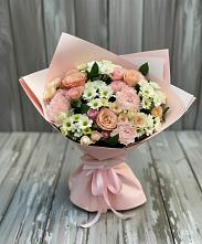 Букет цветов из:  Гвоздики, Розы и Хризантемы в Мирный Самарская область