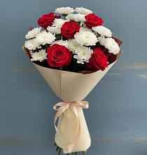 Букет цветов из:  Розы и Хризантемы #REPLACE_PRED# Мирный Самарская область
