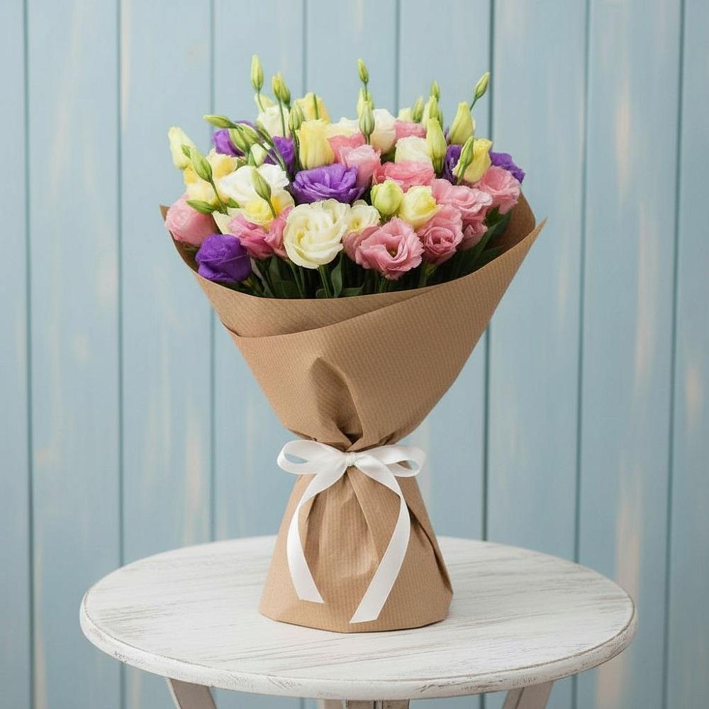 Букет цветов из: Лизиантусы в Мирный Самарская область