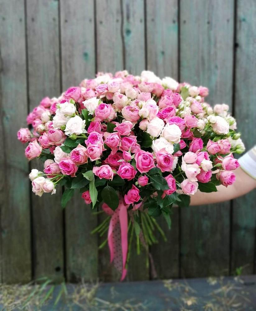 Букет Розовые кустовые розы Натали и Лав Лидия в Мирный Самарская область