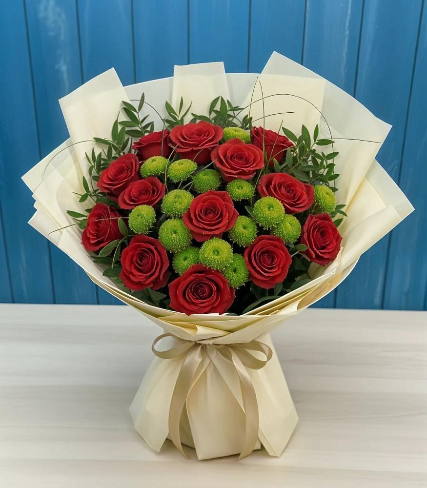 Букет цветов из: Розы и Хризантемы в Мирный Самарская область