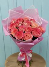 Букет 15 Розовых роз Равель в Мирный Самарская область